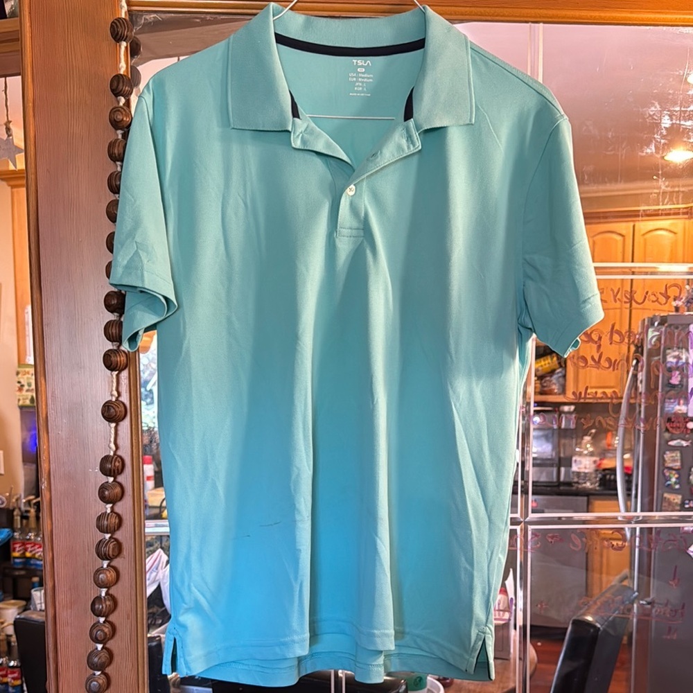Classic Blue Polo Shirt with Lightweight Fabric